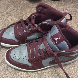 Jordan Kids Sneakers - Maroon and Gray
